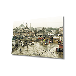 İstanbuldan Kareler Cam Tablo 36x23 cm