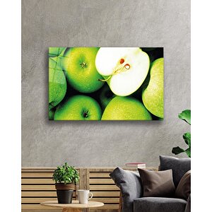 Yeşil Elma Cam Tablo Green Apple 50x70 cm