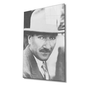 Atatürk Cam Tablo 36x23 cm