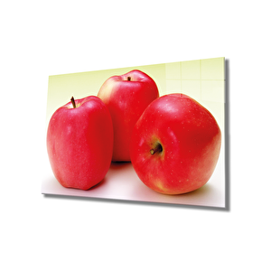 Kırmızı Elmalar Cam Tablo Red Apple 50x70 cm