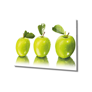 Yeşil Elma Cam Tablo Green Apple 50x70 cm