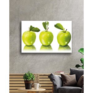 Yeşil Elma Cam Tablo Green Apple 50x70 cm