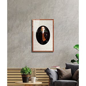 Çerçeveli Atatürk Cam Tablo 110x70 cm