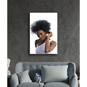 Kadın Portre Cam Duvar Sanatı Cam Tablo 50x70 cm