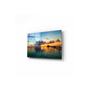 Deniz Manzarası Cam Tablo 50x70 cm