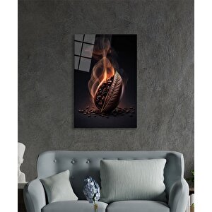 Kahve Çekirdeği Cam Tablo Ev Ve Ofis Duvar Dekoru 50x70 cm
