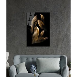 Kahverengi Tüy Cam Tablo Ev Ve Ofis Duvar Dekoru 36x23 cm