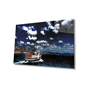 Deniz Gökyüzü İstanbul Manzarasıcam Tablo 50x70 cm