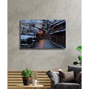 Merdivenli Sokak Cam Tablo Stairs Street 50x70 cm