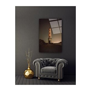 Deniz Feneri Baskılı Cam Tablo 70x110 cm