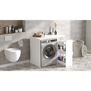 Diana Çamaşır Makinesi Dolabı Çekmeceli Beyaz