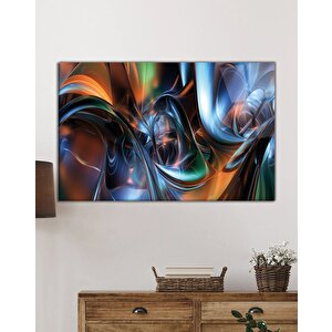 Renkli Soyut Cam Tablo Ev Ve Ofis Duvar Dekoru 50x70 cm
