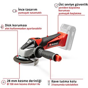 Einhell Te-ag 18/115 Li - Solo Akülü Avuç Taşlama - 4431110