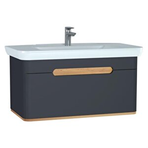 Vitra Sento 100cm Antrasit Banyo Dolabı Alt Modül Ve Lavabo 60820