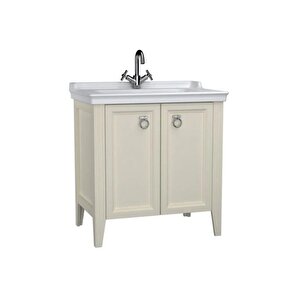 Vitra Valarte 80cm Fildişi Banyo Dolabı Alt Modül Ve Lavabo 62155