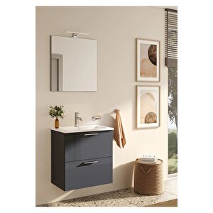 Vitra Mia 60 Cm Antrasit Çekmeceli Banyo Dolabı Takımı 75102