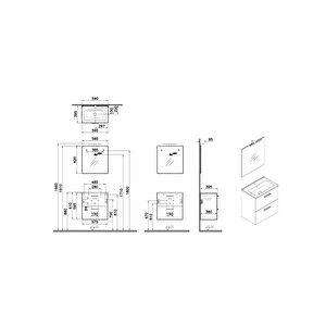 Vitra Mia 60 Cm Antrasit Çekmeceli Banyo Dolabı Takımı 75102