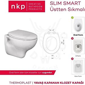 Nkp Slim Smart Thermoplast Yavaş Kapanan Klozet Kapağı 0302