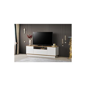 Vega Dolaplı Tv Sehpası 140cm Beyaz