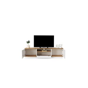 Vega Dolaplı Tv Sehpası 140cm Beyaz