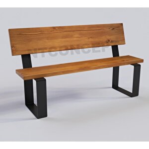 Masif Ahşap Sırtlı Bank 110 cm