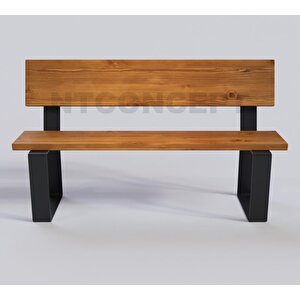 Masif Ahşap Sırtlı Bank 110 cm