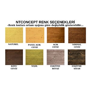 Ntconcept Uni Doğal Ahşap Çekmeceli Tv Standı 180 cm