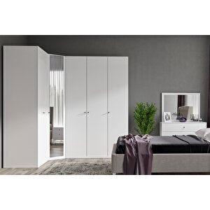 Platinum White Corner Gardırop