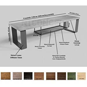 Ntconcept Tore Masif Ahşap Tv Stand 260 cm