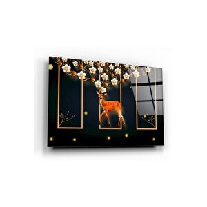 Geyik Cam Tablo 50x70 cm