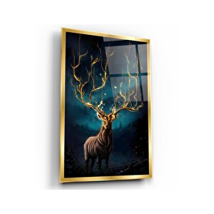 Geyik Cam Tablo 60x90 cm