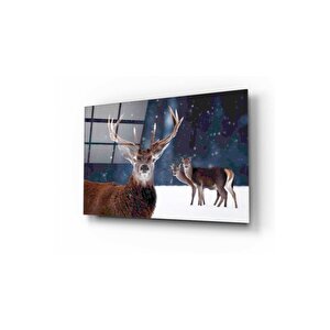 Geyik Cam Tablo 60x90 cm