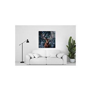 Geyik Cam Tablo 50x50 cm