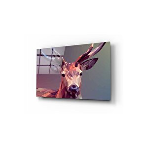 Geyik Cam Tablo 50x70 cm