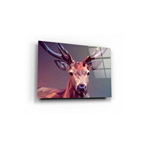 Geyik Cam Tablo 50x70 cm