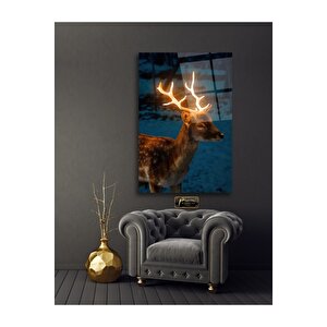 Geyik Cam Tablo 70x110 cm