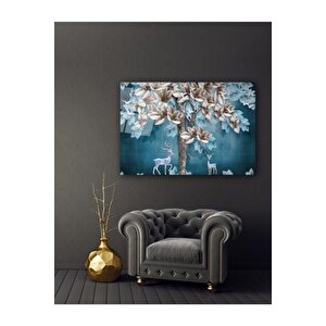 Geyikler Cam Tablo 50x70 cm
