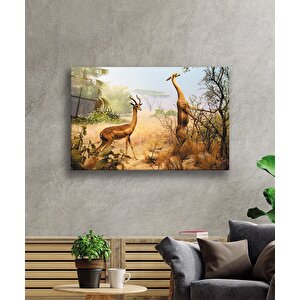 Karaca Geyik Cam Tablo 36x23 cm