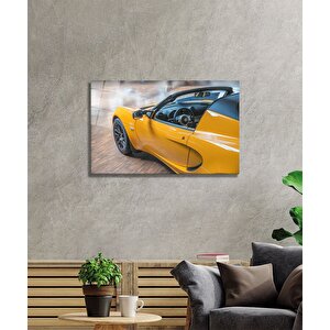 Sarı Araba Cam Tablo 110x70 cm