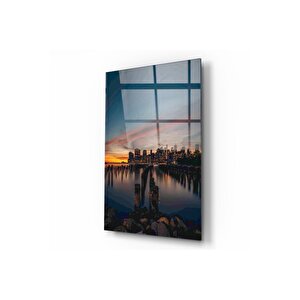 Şehir Manzarası Cam Tablo 50x70 cm