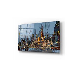 Mozaik Şehir Cam Tablo 70x110 cm