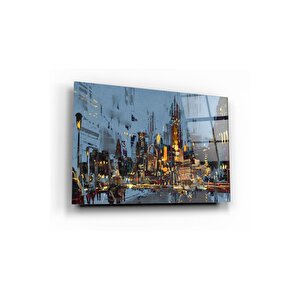 Mozaik Şehir Cam Tablo 70x110 cm