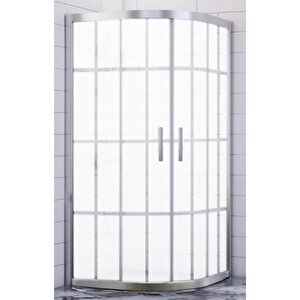 Duşakabin Oval Kumlama Karomat Desen 5mm Yükseklik 190 Cm - Ölçü : 90x90 Cm 90x90 cm