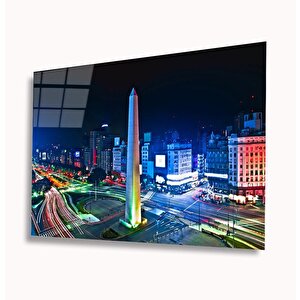 Gece Şehir Manzarası Tablo 36x23 cm