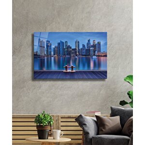 Şehir Manzaralı Cam Tablo 36x23 cm