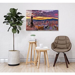 Şehir Manzaralı Cam Tablo 36x23 cm