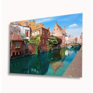 Şehir Manzaralı Cam Tablo 90x60 cm