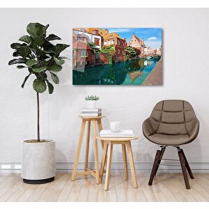 Şehir Manzaralı Cam Tablo 90x60 cm