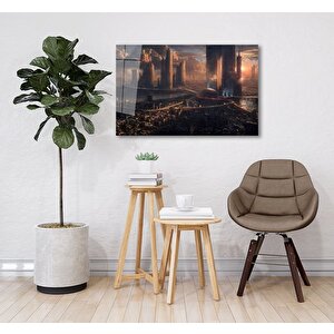 Şehir Manzaralı Cam Tablo 50x70 cm