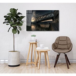 Şehir Manzaralı Cam Tablo 110x70 cm